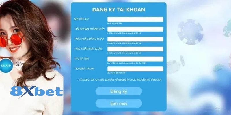 Đăng ký 8xbet siêu dễ dàng chỉ với vài thao tác